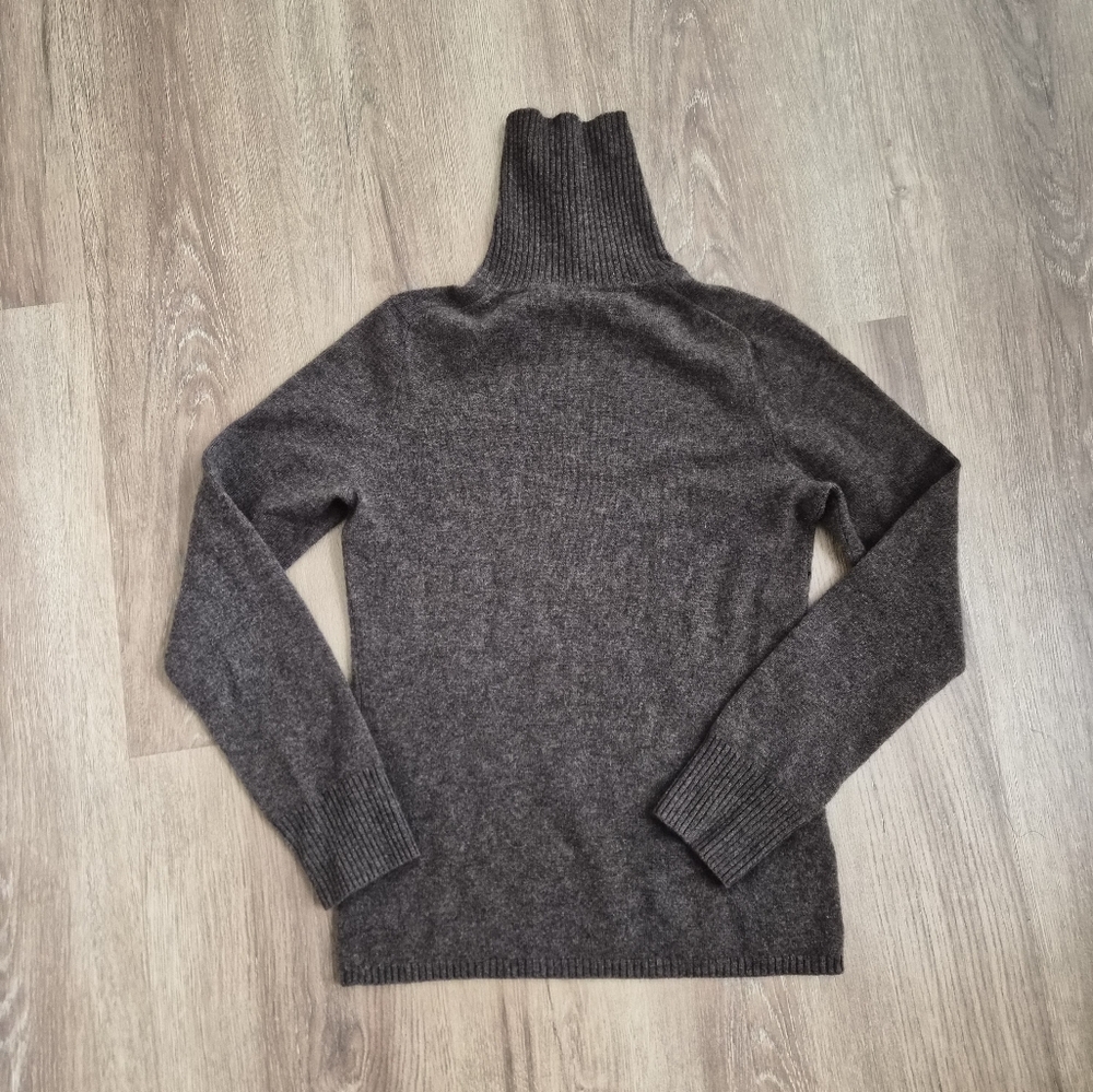 J. Crew Brown Cashmere Turtleneck Sweater - Picture 2 of 3